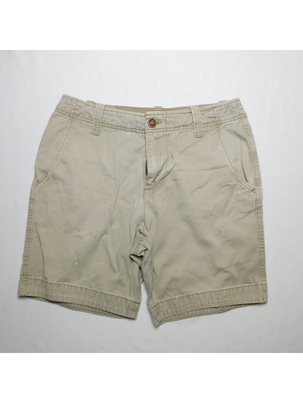 Red Camel Men 32 Chino Shorts Tan Khaki Distressed Painter Yard Work Stained